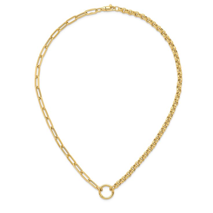 Introducing the 14K Gold Half Paperclip Half Cable Chain Necklace with Charm Clip, a unique and contemporary piece that effortlessly blends modern design elements. Crafted from high-quality 14-karat gold, this necklace showcases a captivating combination of half paperclip links and half cable chain, creating a distinctive and stylish accessory. The necklace features a thoughtfully designed charm clip, allowing you to personalize the piece with your favorite charms or pendants ✪ FEATURES: • Craft Modern Yellow Gold Cable Chain Necklace, Modern 14k Gold Chain Necklace, Modern Yellow Gold Paperclip Necklace, Modern Yellow Gold Chain Necklace, Modern Gold Chain Necklace For Formal Occasions, Modern 14k Gold Paperclip Necklace, Modern Gold-tone Necklaces With Cable Chain, Modern Gold-tone Necklace With Cable Chain, Modern Paperclip Box Chain Necklace