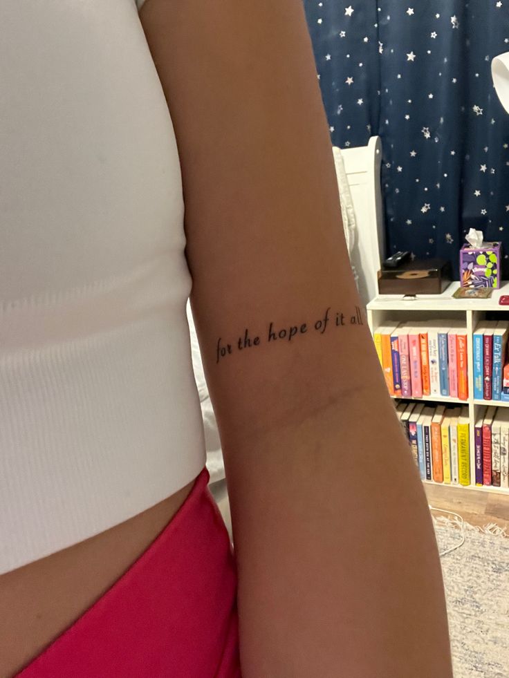 Tattoo Hope Of It All Tattoo, August Tattoo, Hope Tattoo, Taylor Swift Tattoo, Petite Tattoos, Taylor Swift Tour Outfits, Cute Tattoos For Women, Discreet Tattoos, Subtle Tattoos