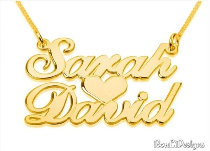 🌟 A wonderful Solid 14k Gold Gift for your that special person in your life. She will cherish her Genuine Gold 2 name personalized necklace foreverOrder any names and your chain length. A very special gift custom made a personalized jewelry gift indeed...🌟 ----------Necklace Details----------- 🌟 All Solid 14k Yellow Gold name and chain. Stamped for authenticity. 🌟 Order any 2 names with ONE capital letter each. Maximum 6 letters for .4 mm, 8 letters for .8 mm thickness. 🌟 Special characters Customizable Yellow Gold Name Necklace For Anniversary, Custom Gold Name Necklace For Anniversary, Custom Gold Necklace With Name For Anniversary, Gold Name Necklace For Anniversary, Custom Name Necklace For Anniversary, Personalized Yellow Gold Name Necklace For Anniversary, Anniversary Nameplate Name Necklace With Hallmarks, Custom Nameplate Necklace For Anniversary, Gold Custom Necklace For Anniversary On Valentine's Day