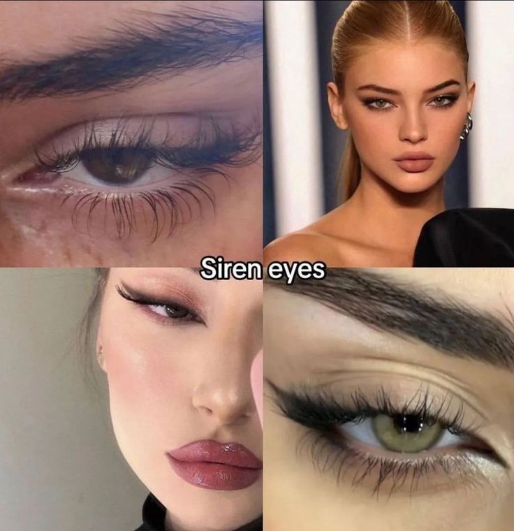 Siren eyes example Eye Makeup Summer, Subliminals Aesthetic, Types Of Makeup Looks, Siren Eyes, Soft Makeup Looks, Makeup Help, Photos Of Eyes, Hooded Eye Makeup, Types Of Makeup