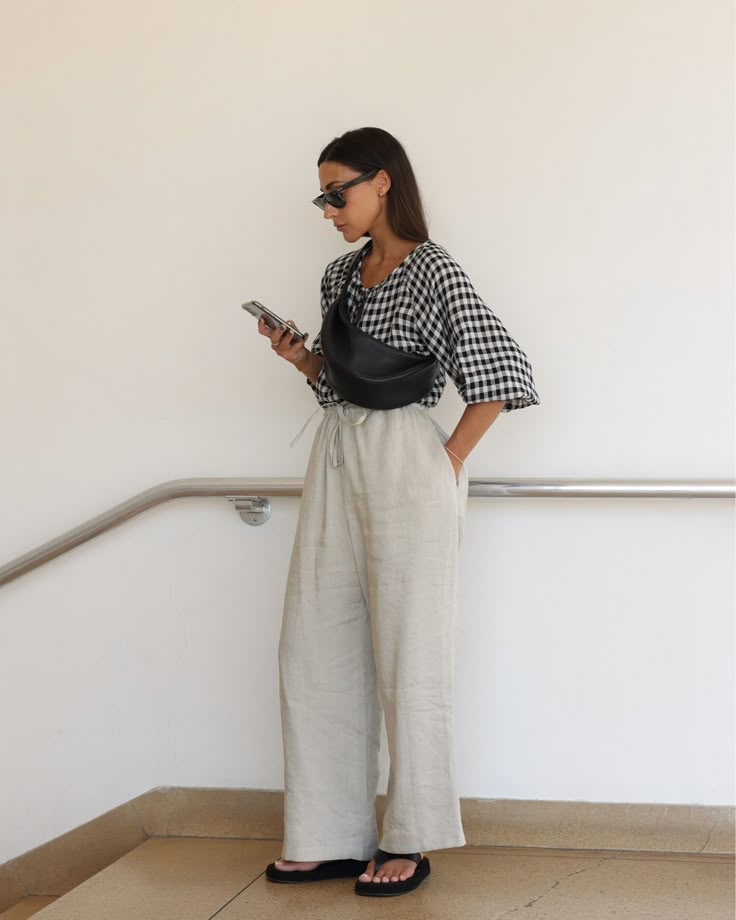 Shop - Strap with flat pins and other curated products on LTK, the easiest way to shop everything from your favorite creators. How To Wear Linen Pants, Linen Pants Outfit Ideas, White Linen Pants Outfit, Pants Outfit Ideas, Linen Pants Outfit, Black Linen Pants, Work Fits, Neutral Outfit, Linen Clothes