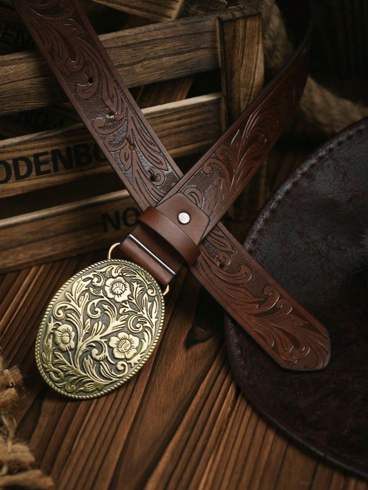 1PC Western Cowboy Brown Embossed Women's Cowhead Button Head Retro Punk PU Leather Belt Belt Suitable Gift For Girlfriend Brown Casual   PU Leather Colorblock,Plain    Kids Accessories, size features are:Bust: ,Length: ,Sleeve Length: Cowboy Buckle, Boho Halloween, Kids Belt, Cowboy Belt, Moda Outfit, Buckles Fashion, Punch Tool, Retro Punk, Casual Belt