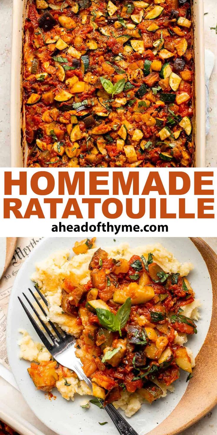 this homemade ratatoulie recipe is so easy to make and it's delicious