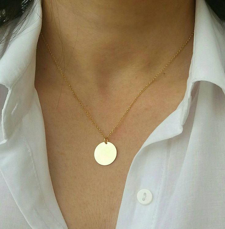 Set of 3 layered necklaces, made of 14k gold filled chain. 1. Cretan Faistos disc necklace. 2. Circle single disc necklace. 3. Tube necklace. Elegant&dainty, catching gently everyone's attention. Appropriate either for everyday or formal looks. Also available in rose gold filled and 925 sterling silver. Length approx. 16 inches, 18 inches and 20 inches. ♡All items will be delivered in a nice gift box! * Read our policies before purchase: https://www.etsy.com/shop/Jewellusion/policy/ * Contac 14k Gold Clavicle Chain Necklace With Round Pendant, Dainty Necklace With Round Pendant And Gold Chain, Minimalist Gold Chain Pendant Necklace, Dainty Gold Chain Round Necklaces, Dainty Gold Chain Round Charm Necklace, 14k Gold-filled Round Pendant Chain Necklace As Gift, 14k Gold Filled Chain Necklace With Round Pendant, Gold Round Sterling Silver Chain Necklace, Gold Sterling Silver Round Chain Necklace