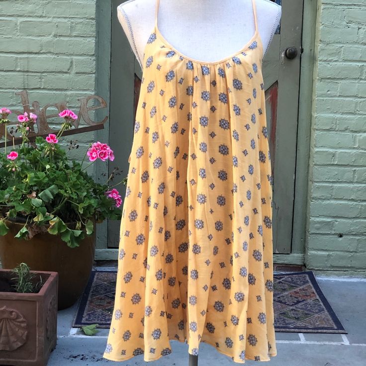 Reposhing This Item I Purchased From @Vrmbuckley. Loved It, But Ready To Rotate For Something New. Never Worn Yellow Is Not My Color, Bohemian Yellow Printed Sundress, Yellow Printed Dress With Spaghetti Straps, Casual Lemon Print Sundress For Beach, Yellow Printed Sundress For Vacation, Yellow Printed Mini Dress For Beach, Mustard Sundress For Vacation, Yellow Printed Mini Dress For Brunch, Yellow Flowy Bohemian Sundress, Flowy Yellow Bohemian Sundress