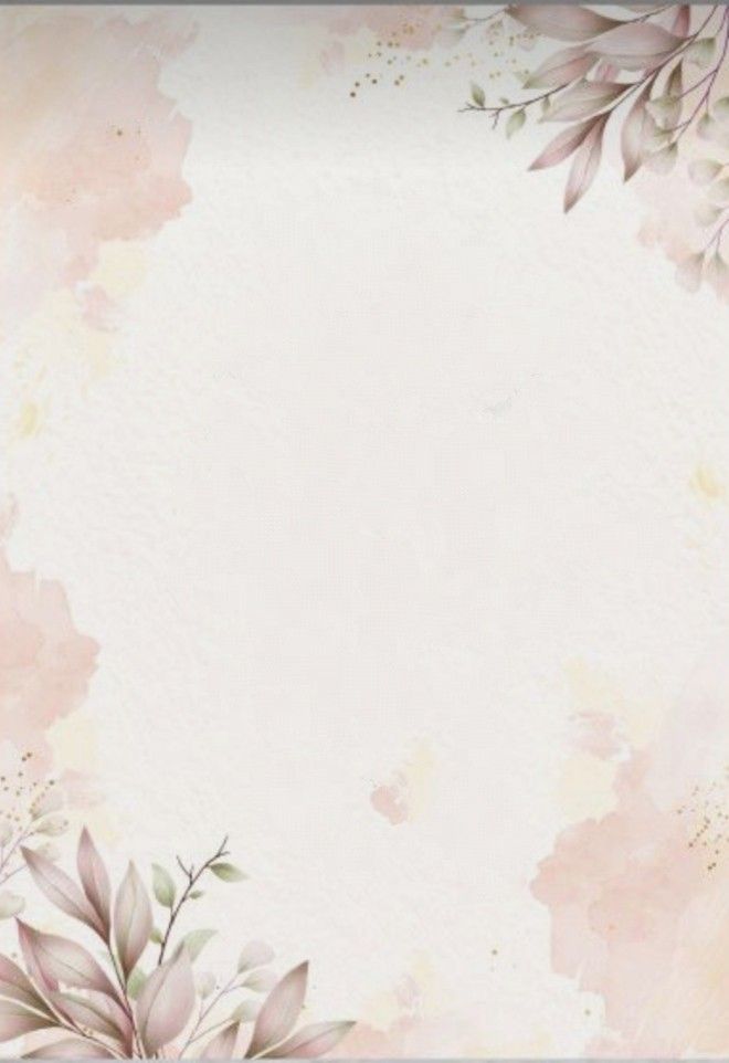 a white and pink flowered background with silver frame on the bottom right hand corner