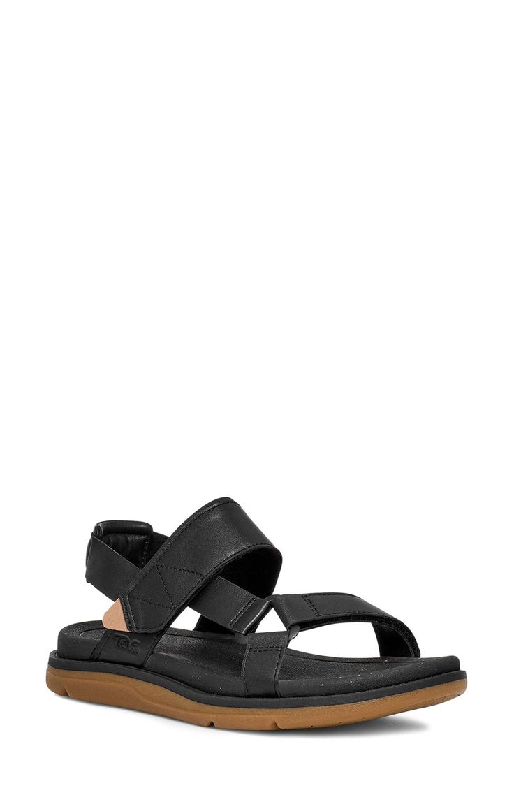 This slingback sandal made with leather straps in a palette of wear-with-anything-neutrals is ready for the sunnier seasons. The soft microfiber lining feels great against skin, while the supercushy topsole provides all-day comfort. Cushioning: absorbs impact and distributes weight for consistent, buoyant comfort under each step Adjustable hook-and-loop strap Cushioned footbed Leather and textile upper/synthetic and textile lining/rubber sole Imported Everyday Double Strap Sandals With Adjustable Strap, Summer Sport Sandals With Adjustable Strap And Slingback, Adjustable Strap Synthetic Sandals For Everyday Use, Synthetic Sandals With Adjustable Strap For Everyday Use, Everyday Synthetic Sandals With Adjustable Strap, Leather Slingback Sport Sandals With Adjustable Straps, Open Toe Strap Sandals For Everyday Use, Summer Slingback Sport Sandals With Leather Footbed, Beach Slingback Sandals With Double Adjustable Straps