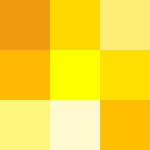 an orange and yellow checkerboard pattern with some white squares on the bottom half