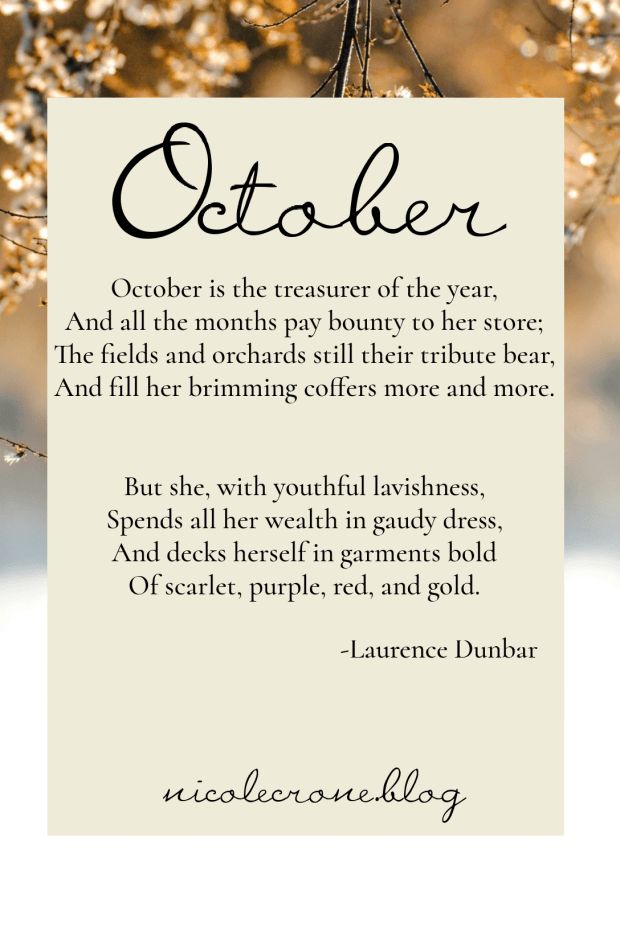 a poem written in the language of october