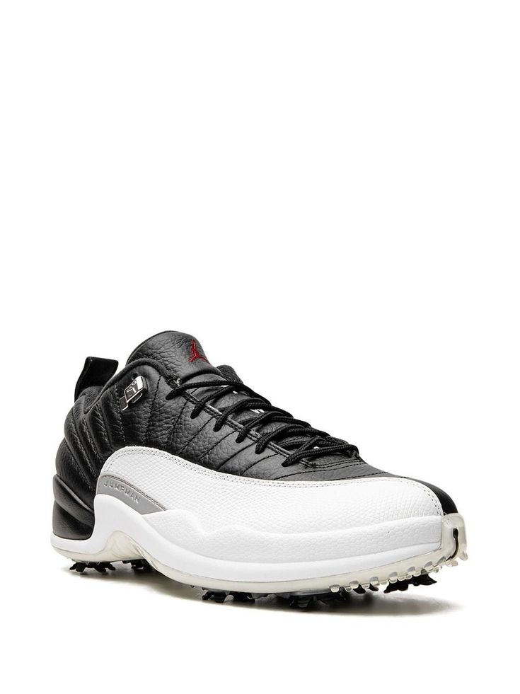 Jordan Golf Shoes, Jordan Golf, Black Jordans, Jordans 12, Jordan 12 Retro, Brown Sneakers, Blue Sneakers, Flat Sneakers, Golf Shoes