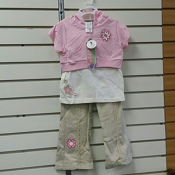 Pink Hooded Blouse/Jacket With Matching Pants Hooded Cotton Sets For Spring, Spring Cotton Hooded Set, Spring Playwear Hooded Sets, Pink Cotton Hooded Sets, Hooded Pink Cotton Sets, Matching Pants, Kids Pants, New Color, Pant Jumpsuit