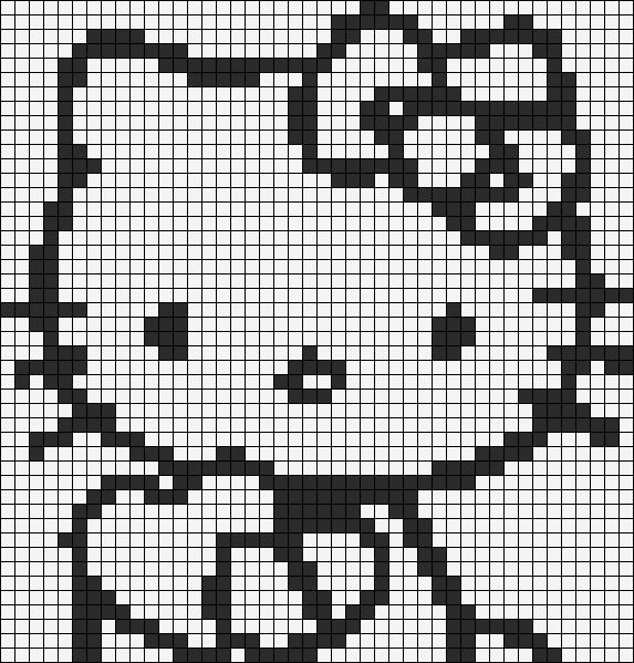 an image of a hello kitty cross stitch pattern