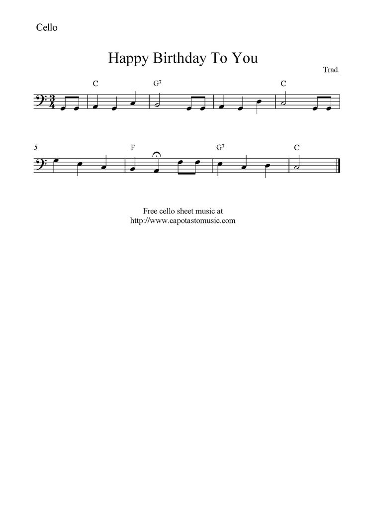 sheet music with the words happy birthday to you