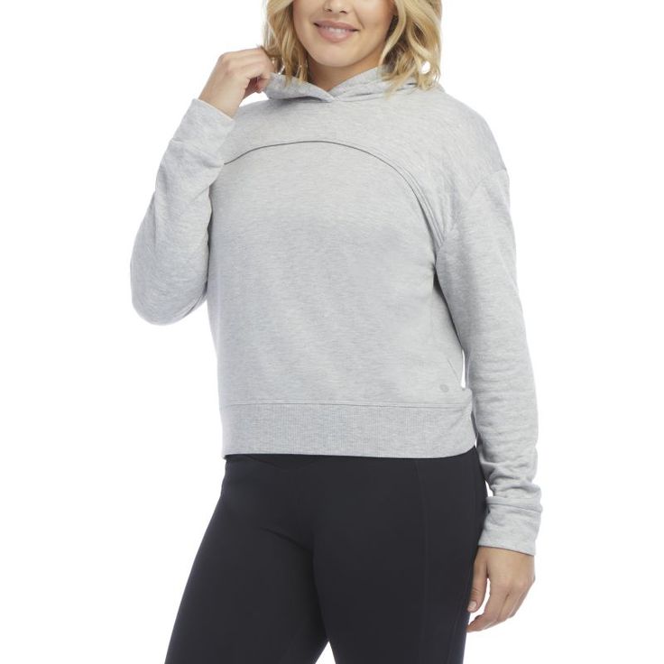 Cozy up with the soft feel of this women's quilted hoodie from Danskin. Cozy up with the soft feel of this women's quilted hoodie from Danskin. TECHNOLOGIES & FEATURES Soft touch quilted design Long sleeves with ribbed cuffsFIT & SIZING Regular fit Cropped lengthFABRIC & CARE Polyester, rayon Machine wash Imported Size: Large. Color: Grey. Gender: female. Age Group: adult. Quilted Hoodie, Crop Hoodie, Dark Beige, Cropped Hoodie, Quilting Designs, Fabric Care, Gender Female, Age Group, Oxford