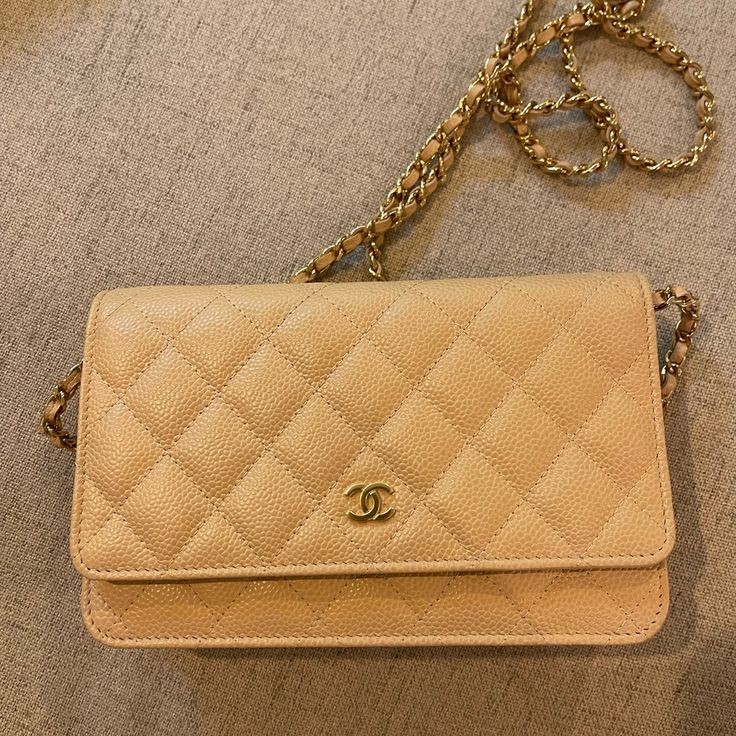 Brand New Never Carried. Beige Caviar Leather Gold Hardware. Comes With Box Dust Bag And Tags. Luxury Beige Wallet On Chain, Chanel Neutral Bag, Chanel Wallet On Chain Beige, Chanel 2024, Chanel Classic Wallet On Chain, Chanel Beige, Chanel Wallet On Chain, Going Shopping, Wallet On Chain