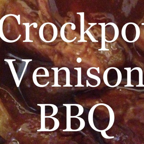 the words crockpot venisoni bbq are in white letters