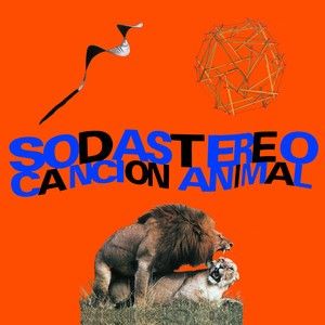 an orange poster with the words soastre o ancon animal on it's back