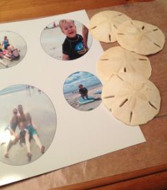 some cut out pieces of wood sitting on top of a table