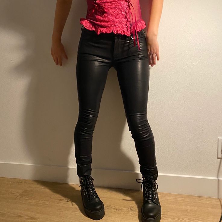 These Are Designer Mother Low Rise Leather Jeans. They Are Faux Leather And Originally Retail For Around $300 However I Will Be Dropping The Price Significantly And Am Able To Negotiate. These Have Only Been Worn Twice And All For The Purpose Of Selling Them. No Flaws. Fitted Faux Leather Mid-rise Bottoms, Edgy Fitted Leather Pants For Night Out, Fitted Mid-rise Faux Leather Bottoms, Mid-rise Leather Pants For Night Out, Mid-rise Fitted Faux Leather Pants, Fitted Mid-rise Faux Leather Pants, Trendy Fitted Faux Leather Jeans, High Waist Faux Leather Jeans For Night Out, High-waist Faux Leather Jeans For Night Out