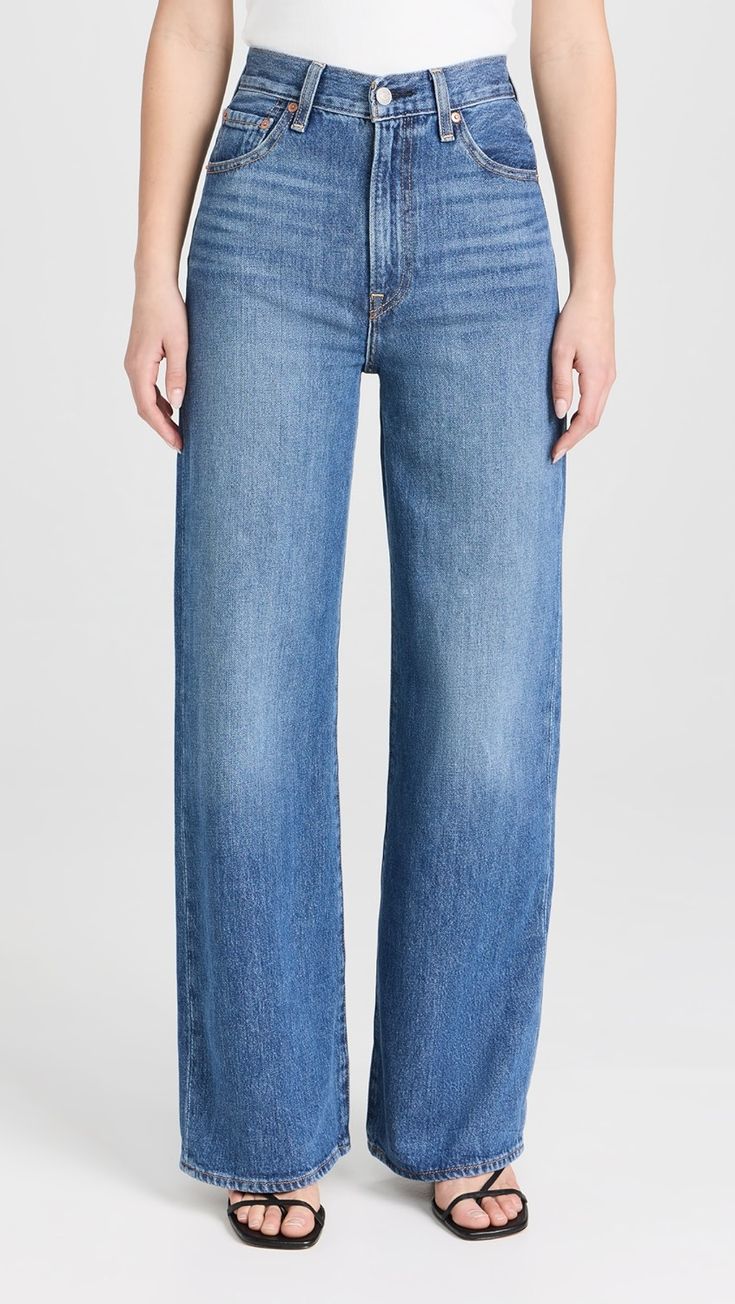 Levi's Ribcage Wide Leg Jeans | Shopbop Thrift Wishlist, Levi's Ribcage, Levis Outfit, Levis Ribcage, Wishlist Clothes, Simple Wardrobe, Jeans Levis, Stay Classy, California Dreaming