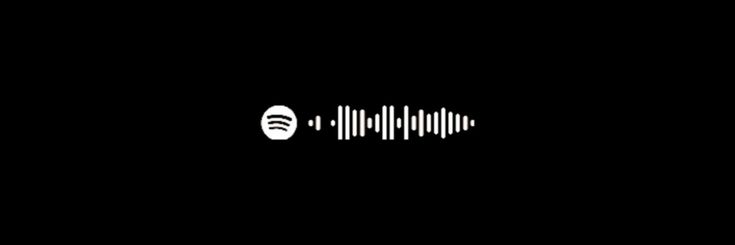 a black background with white sound waves in the middle and an ear logo on top