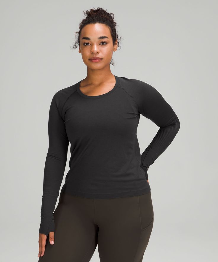 Swiftly Tech Long-Sleeve Shirt 2.0 *Race Length | Women's Long Sleeve Shirts | lululemon Lululemon Swiftly Tech Long Sleeve, Swiftly Tech Long Sleeve, Lululemon Swiftly Tech, Lululemon Swiftly, Swiftly Tech, Back Women, Womens Long Sleeve Shirts, Lululemon Women, Waist Length