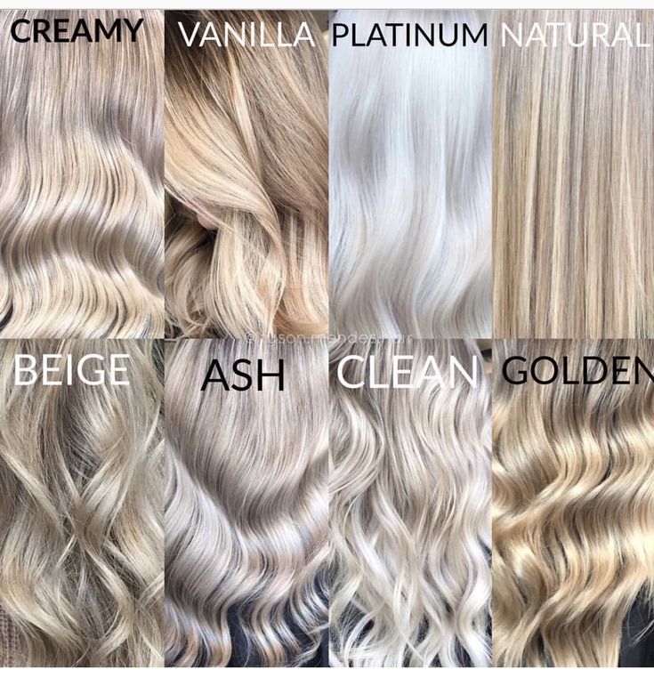 Blonde color terminology Creamy Hair Color Blondes, Blonde Hair And Highlights Light, Blonde Balayage For Cool Skin Tone, Types Of Platinum Blonde, Cool Toned Platinum Blonde Hair, Blonde Shades For Cool Skin Tones, Blonde Hair For Winter Skin Tone, Different Types Of Blonde Highlights, Cool Tones Blonde Hair