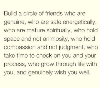 a poem written in black and white with the words build a circle of friends who are genuine