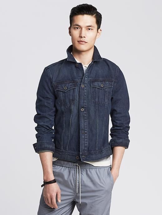 Indigo Denim Jacket Indigo Denim Jacket, Navy Denim Jacket, Indigo Denim, Denim Jacket Men, Denim Button Up, Banana Republic, Button Up Shirts, Denim Jacket, Outfit Inspirations