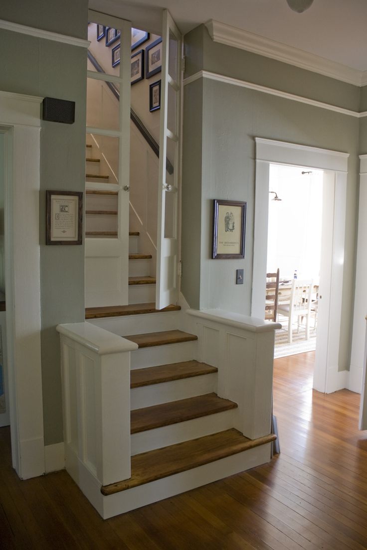 the stairs in this house are made of wood