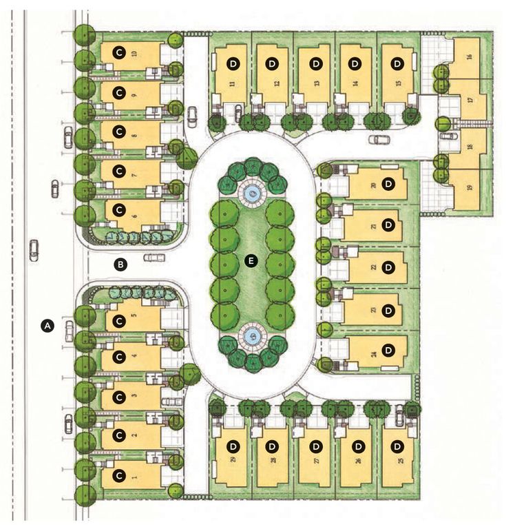 the site plan for an apartment complex