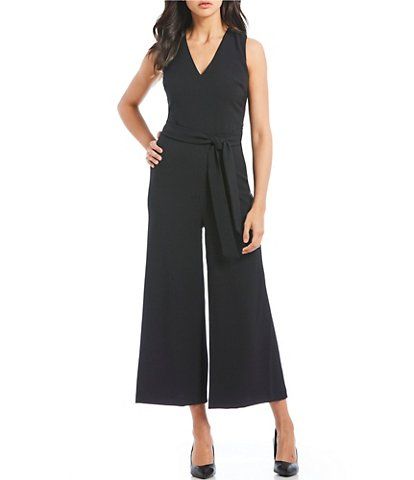 Fitted Sleeveless Jumpsuits For Workwear, Sleeveless Fitted Jumpsuits And Rompers For Work, Formal Sleeveless Stretch Jumpsuits And Rompers, Sleeveless Stretch Jumpsuits And Rompers For Formal Occasions, Sleeveless Stretch Jumpsuits And Rompers For Formal Events, Fitted Sleeveless Jumpsuits And Rompers For Work, Sleeveless Formal Jumpsuits And Rompers For Spring, Formal Sleeveless Jumpsuits And Rompers For Spring, Black Pantsuit