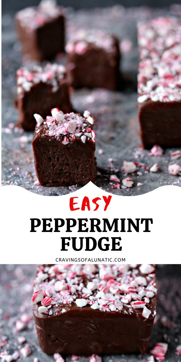 easy peppermint fudge brownies with white and red sprinkles