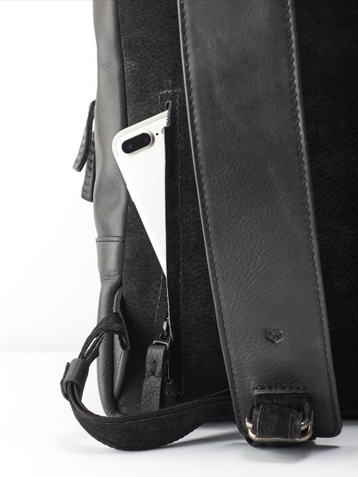 Bisonte Laptop Backpack · Black by Capra Leather Modern Leather Backpack For Travel With Cell Phone Pocket, Leather Backpack With Cell Phone Pocket For Travel, Leather Travel Backpack With Cell Phone Pocket, Modern Leather Backpack With Cell Phone Pocket For Travel, Functional Leather Backpack With Cell Phone Pocket, Modern Leather Travel Backpack With Cell Phone Pocket, Modern Everyday Laptop Bag, Leather Backpack With Cell Phone Pocket For On-the-go, Functional Leather Backpack With Cell Phone Pocket For On-the-go