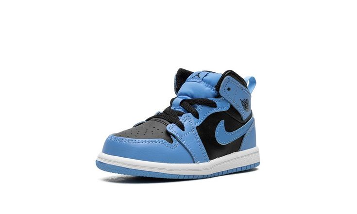 Jordan 1 Mid DQ8425 401 University Blue, Kids Jordans, Jordan 1 Mid, Blue Shoes, Jordan 1, Street Wear, Sneakers, Blue