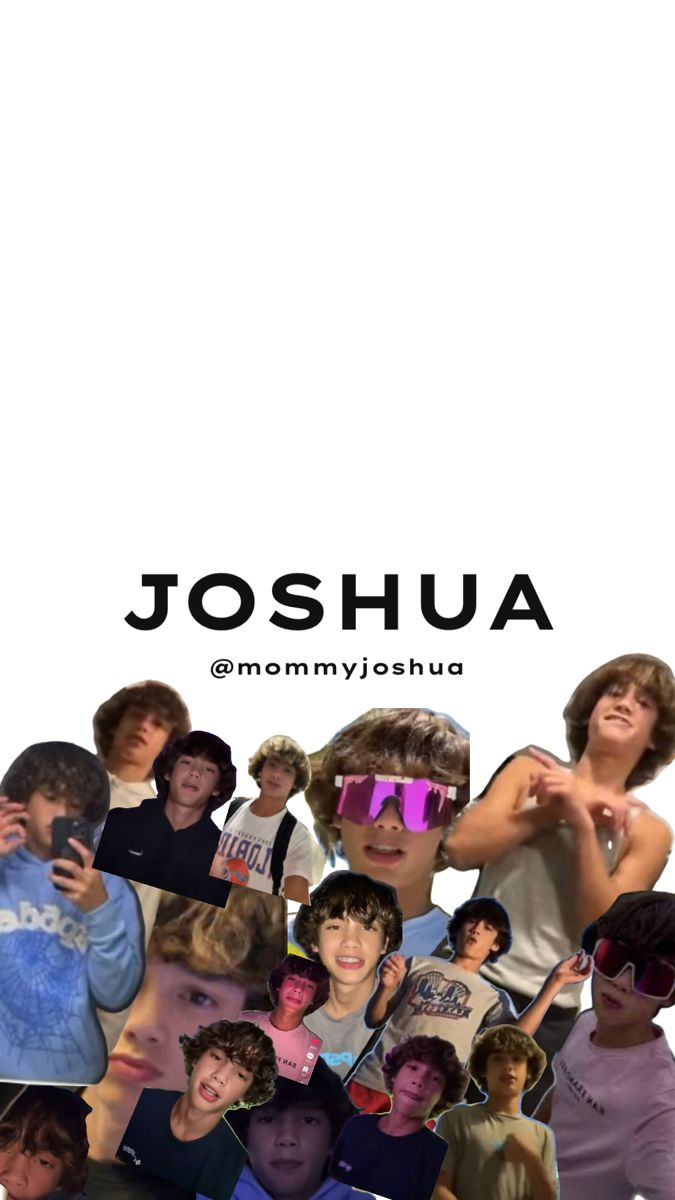 a collage of photos with the words joshua on them and images of young people