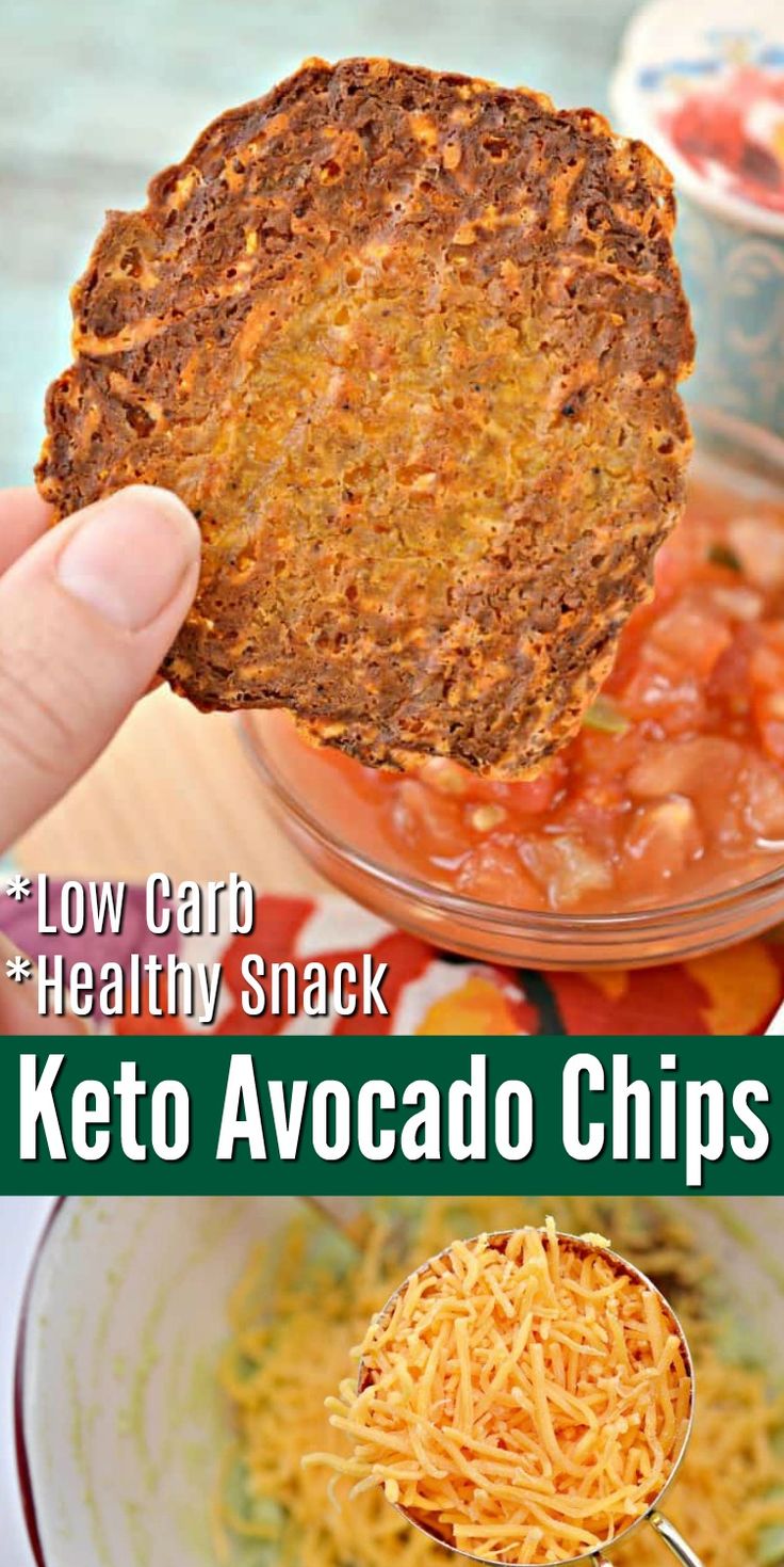 low carb healthy snack keto avocado chips