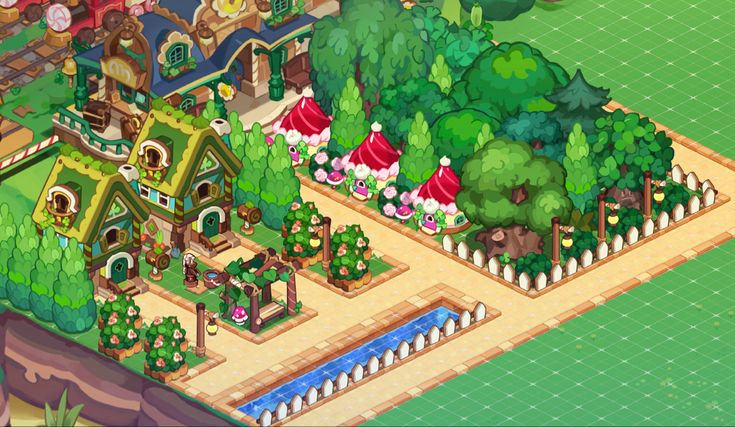 an image of a town in the game animal crossing