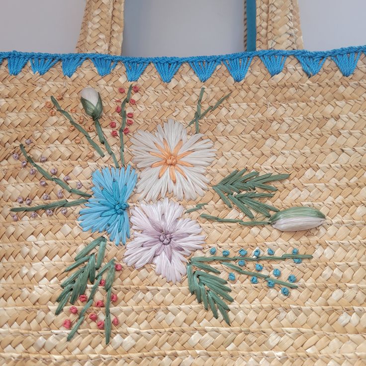 Pretty straw bag with turquoise stitching and lining. A light and breezy choice for your tropical vacation. Patent Leather Bag, Top Handle Bags, Tropical Vacation, Heart Jewelry, Toledo, Dooney Bourke, Vintage Gold, Purses And Handbags, Red Leather