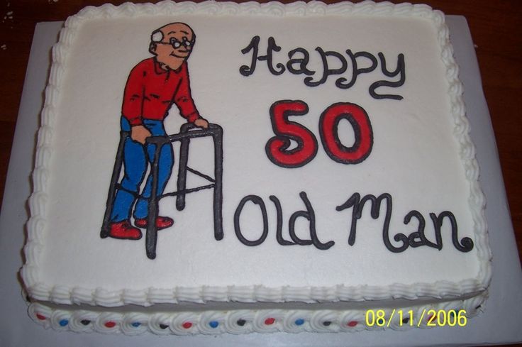 a birthday cake with an image of a man sitting on a stool and the words happy 60th old man