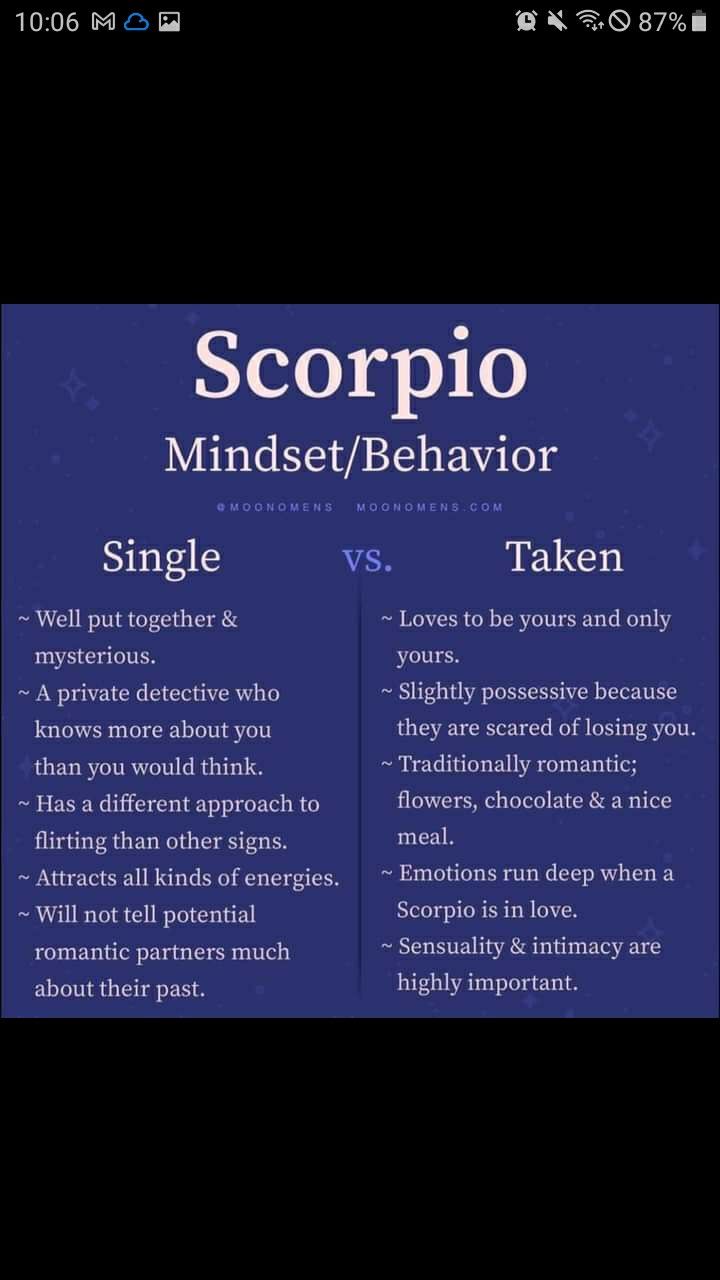 scorpioo mindset / behavior single vs taken - screenshote 1