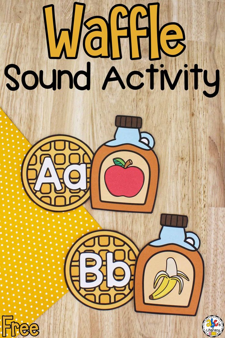 waffle sound activity for kids to practice letter recognition and phonicic skills with the alphabet