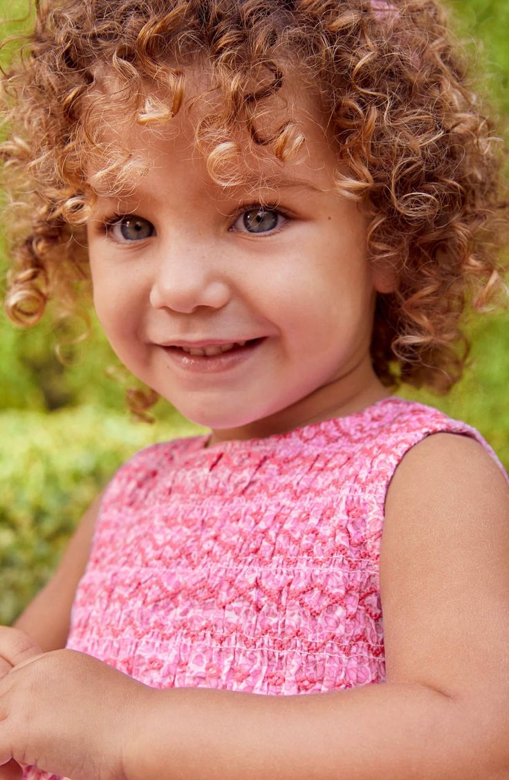 Baby will be ready for all sunny occasions in this floral-print dress featuring a smocked bodice and matching bloomers. Includes matching bloomers Dress has back button closure; bloomers have elastic waist 100% cotton Machine wash, tumble dry Imported Playful Smocked Dress For Spring With Smocked Bodice, Playful Smocked Dress With Smocked Bodice For Spring, Playful Smocked Dress With Smocked Bodice For Summer, Playful Smocked Dress With Floral Print For Summer, Sleeveless Smocked Dress For Spring Playtime, Spring Sleeveless Smocked Dress For Playtime, Sleeveless Smocked Dress For Summer Playtime, Spring Playful Smocked Dress With Smocked Bodice, Summer Sleeveless Playful Smocked Dress