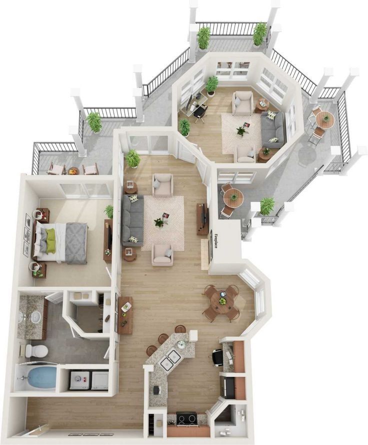 the floor plan of a two bedroom apartment