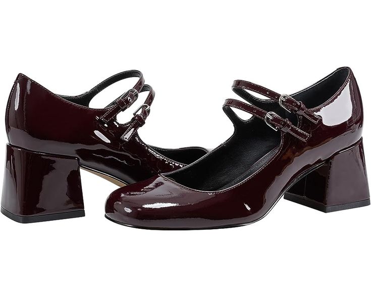 Marc Fisher LTD Nillie Formal Patent Leather Mary Janes With Buckle, Formal Patent Leather Mary Janes With Buckle Closure, Formal Mary Janes With Buckle Closure And Block Heel, Formal Mary Jane Block Heels With Buckle Closure, Formal High Heel Mary Janes For Fall, Formal High Heel Mary Janes With Buckle Closure, Formal Block Heels With Buckle Closure And Round Toe, Spring Formal Patent Leather Mary Janes, Square Toe Mary Janes With Buckle Closure For Party