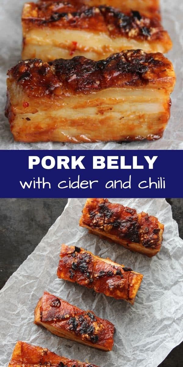 pork belly with cider and chilli is an easy, delicious appetizer