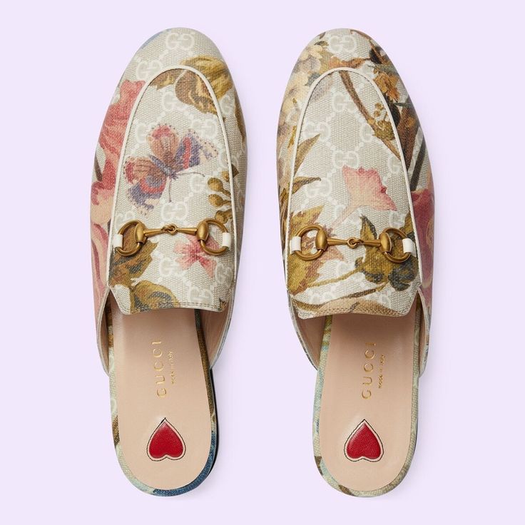 Women’s Gg Flora Princeton Slipper Description: Multicolor Gg Supreme Flora Print Canvas Gold-Toned Hardware White Trim Horsebit Leather Sole Flat Size 40 Womens Category: Shoes Brand: Gucci Color: Multicolor Gucci Shoes Women, Flora Gucci, Floral Slippers, Floral Overlay, Gucci Tote, Women's Mules, Womens Mules, Walker Boots, Beauty Items