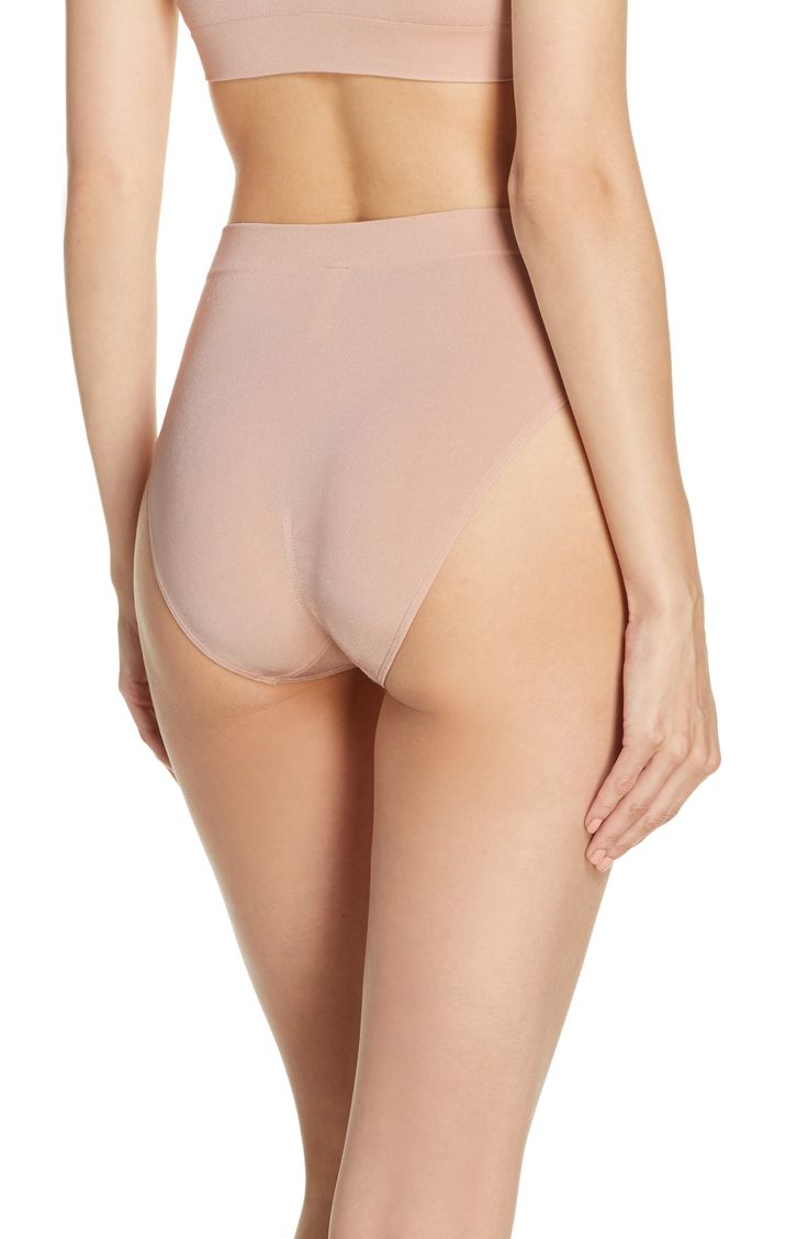 Stretchy fabric shapes high-cut briefs designed with seamless construction for a smooth, comfortable fit. Style Name:Wacoal B Smooth High Cut Briefs (Buy More & Save). Style Number: 291968. Seamless Shapewear Swimwear High-cut Leg, Seamless High-cut Leg Shapewear Swimwear, Seamless Shaping High-cut Leg Swimwear, Seamless Shapewear-style High-cut Swimwear, Stretch Nylon No-show Hosiery, Elegant Brief Bottoms With Moderate Back Coverage, Solid No-show Shapewear In Nylon, Stretch Shapewear With Moderate Back Coverage, Seamless High-cut Leg Elastane Swimwear