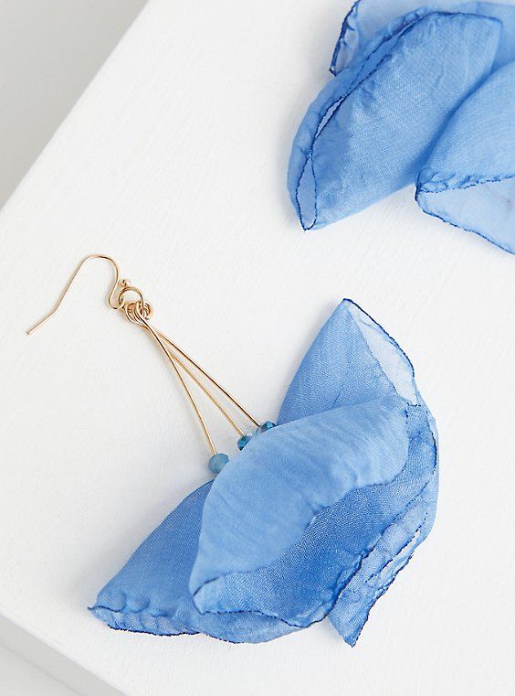 These statements earrings feature a delicate petal drop design and teal color. French hook backs. Base metal. Imported . 35mm - 57mm length. The best plus size women's light blue hanging earrings in blue. Summer Light Blue Pierced Earrings, Blue Dangle Earrings For Spring, Blue Dangle Flower Earrings For Spring, Blue Spring Earrings For Pierced Ears, Elegant Light Blue Earrings For Summer, Blue Spring Earrings, Light Blue Drop Earrings For Summer, Elegant Light Blue Summer Jewelry, Blue Flower Earrings For Summer Party