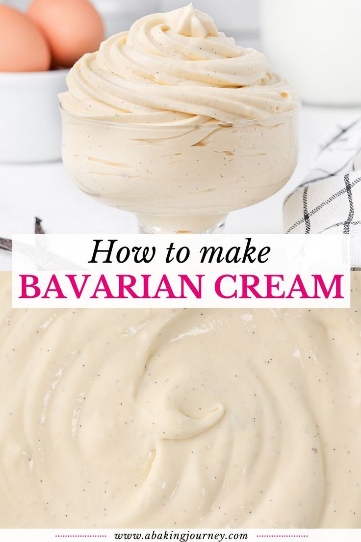 how to make bavaran cream with text overlay